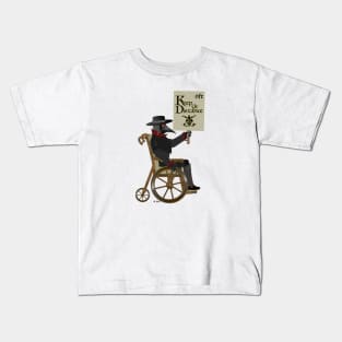 Keep Ye Distance (Rolling Plague Doctor) Kids T-Shirt